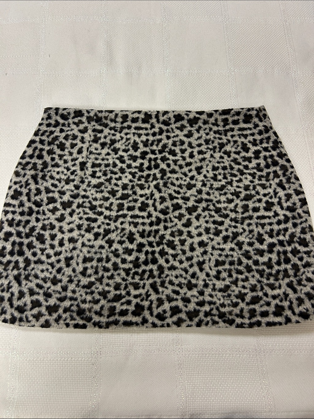 Zara Black and tan Leopard Print Mini Skirt